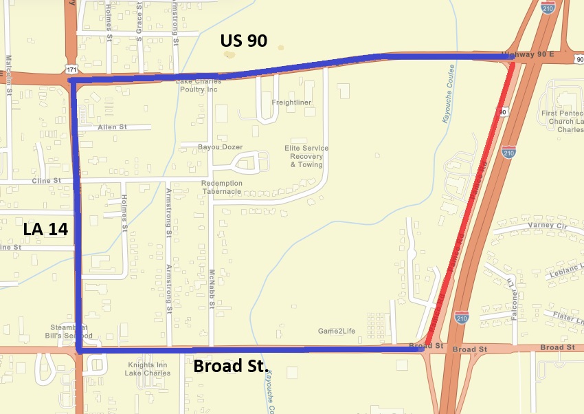 Pamco Road detour Pamco Road detour